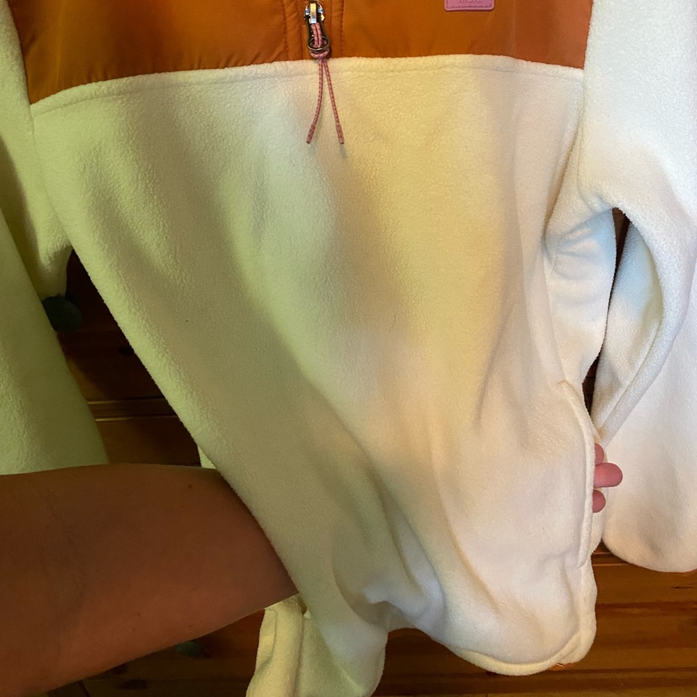 Billabong Cream and Rust Zip-Up Fleece Pullover XS. - Picture 4 of 10